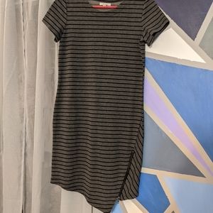 Grey and black t-shirt dress
